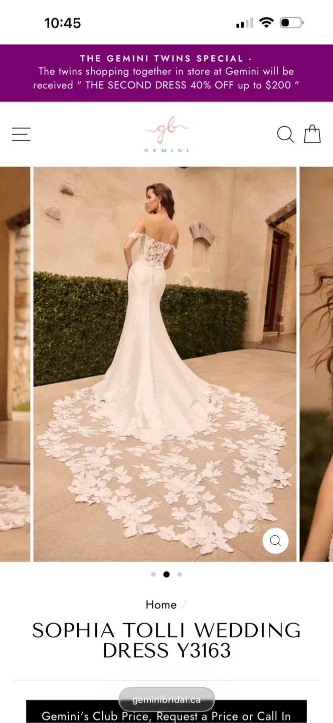 Brand new Sophia Tolli Y3163 Wedding Dress - Size 12 - photo 2