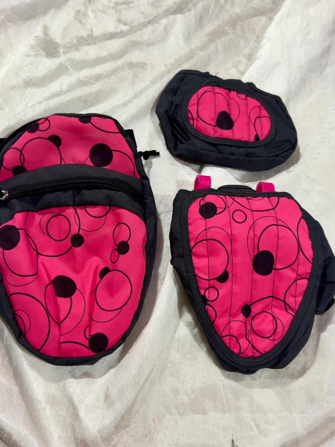 Black & Pink Ladybug Backpack & Accessories