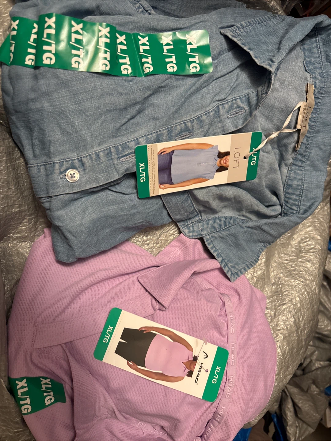 2pc HEAD & Loft XL/TG Purple Polo Shirt - New with Tags