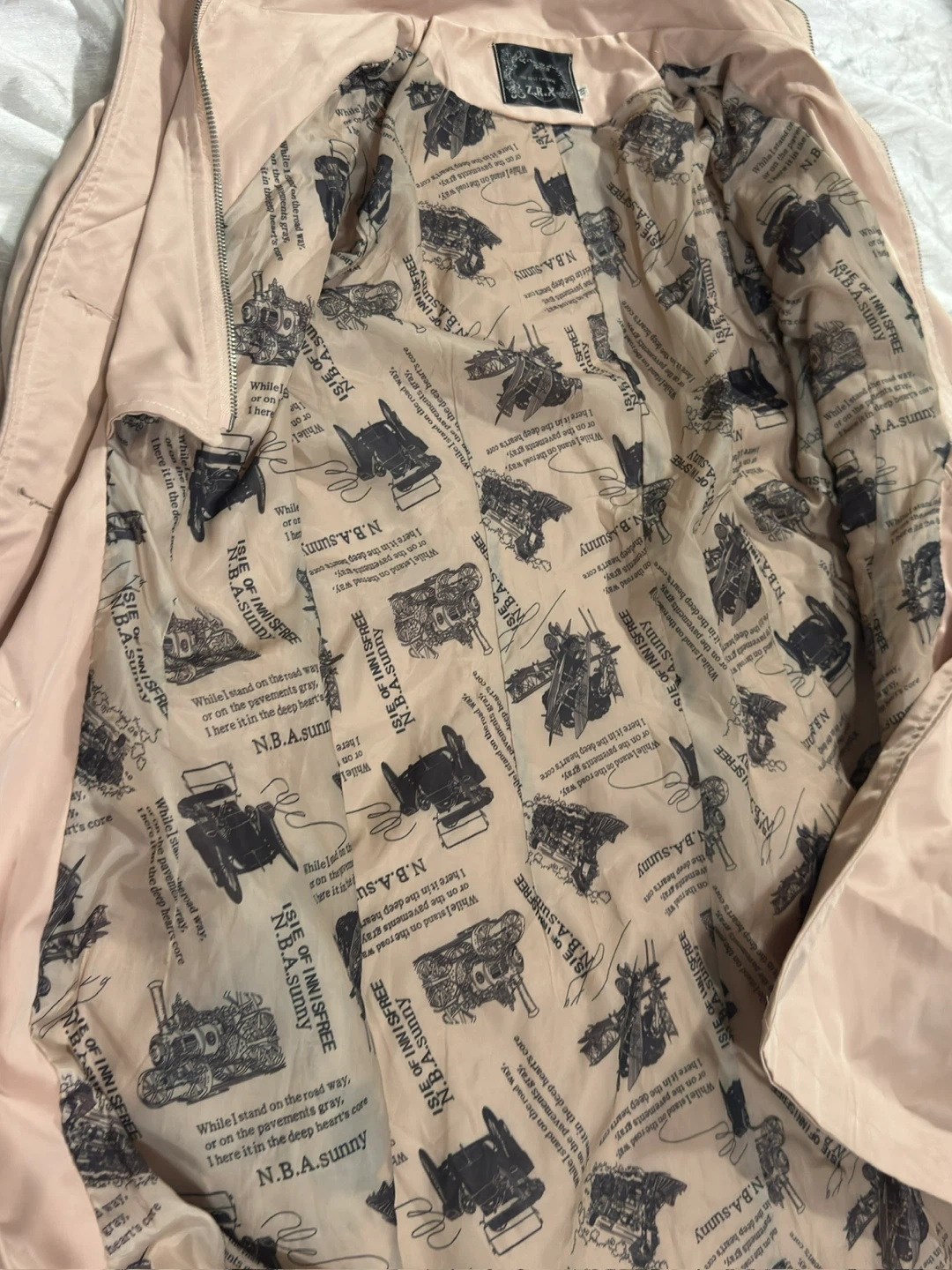 Hooded Trench Coat - Light Pink - photo 5