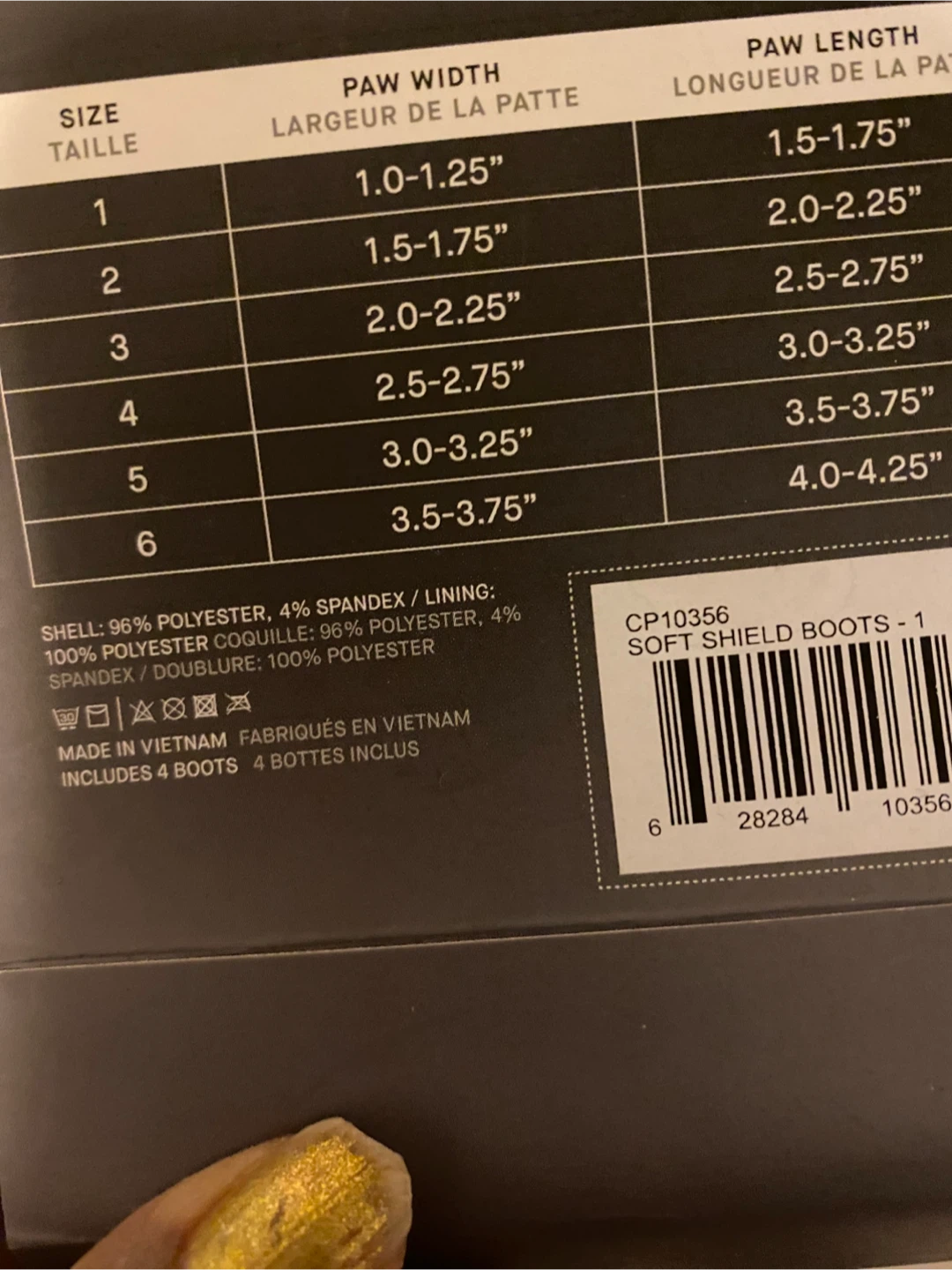 New Canada Pooch Soft Shield Dog Boots - Size 1 - photo 4