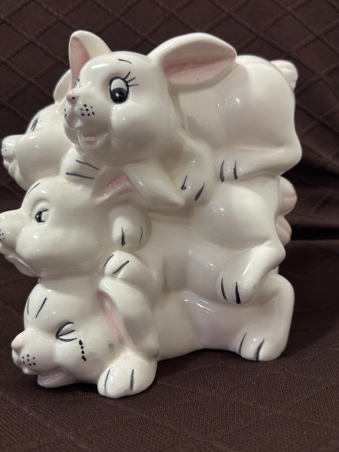 Vintage Rabbit Stack Coin Bank