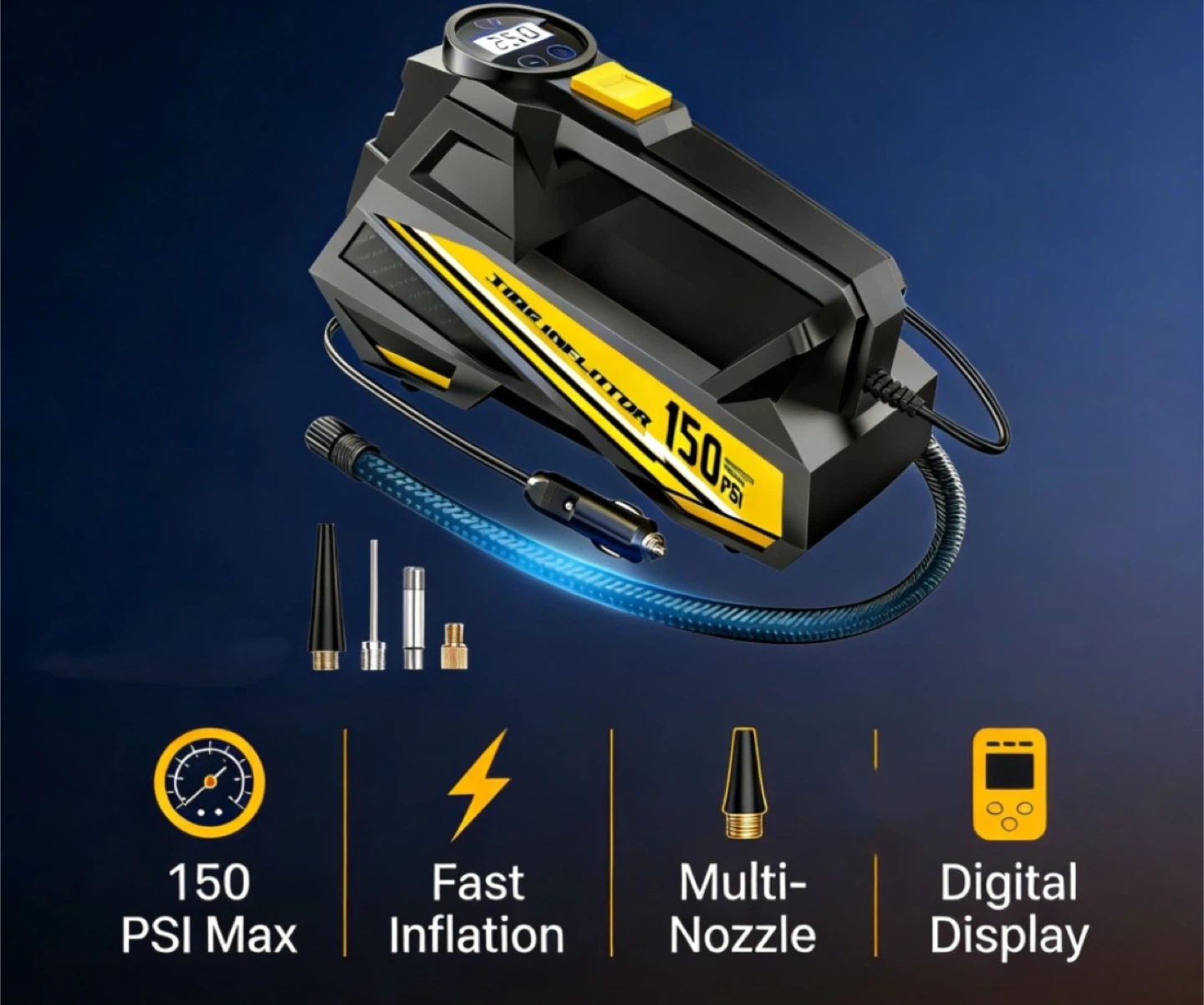 Tire Inflator 150 PSI Max