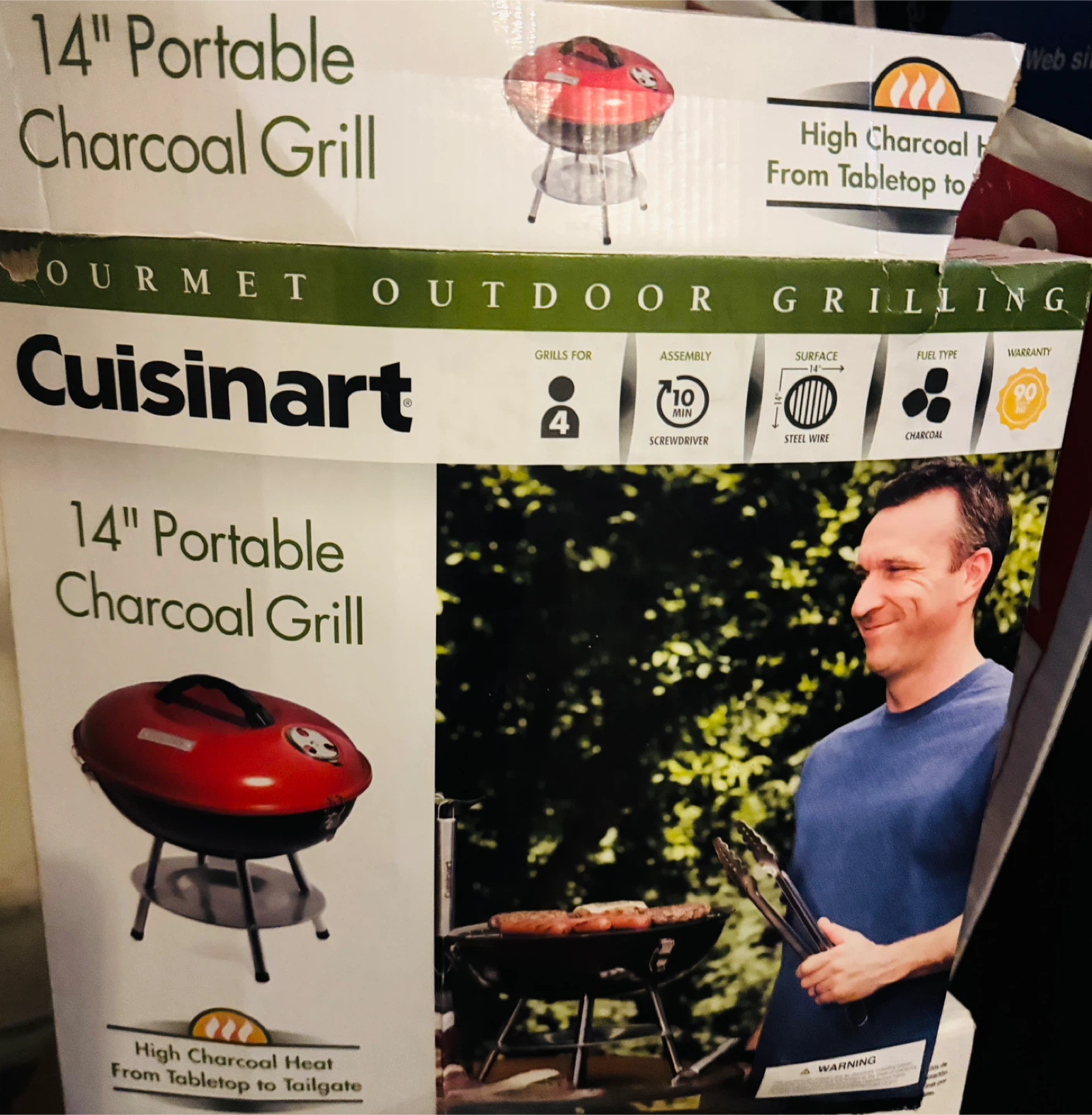 Cuisinart 14" Portable Charcoal Grill - New
