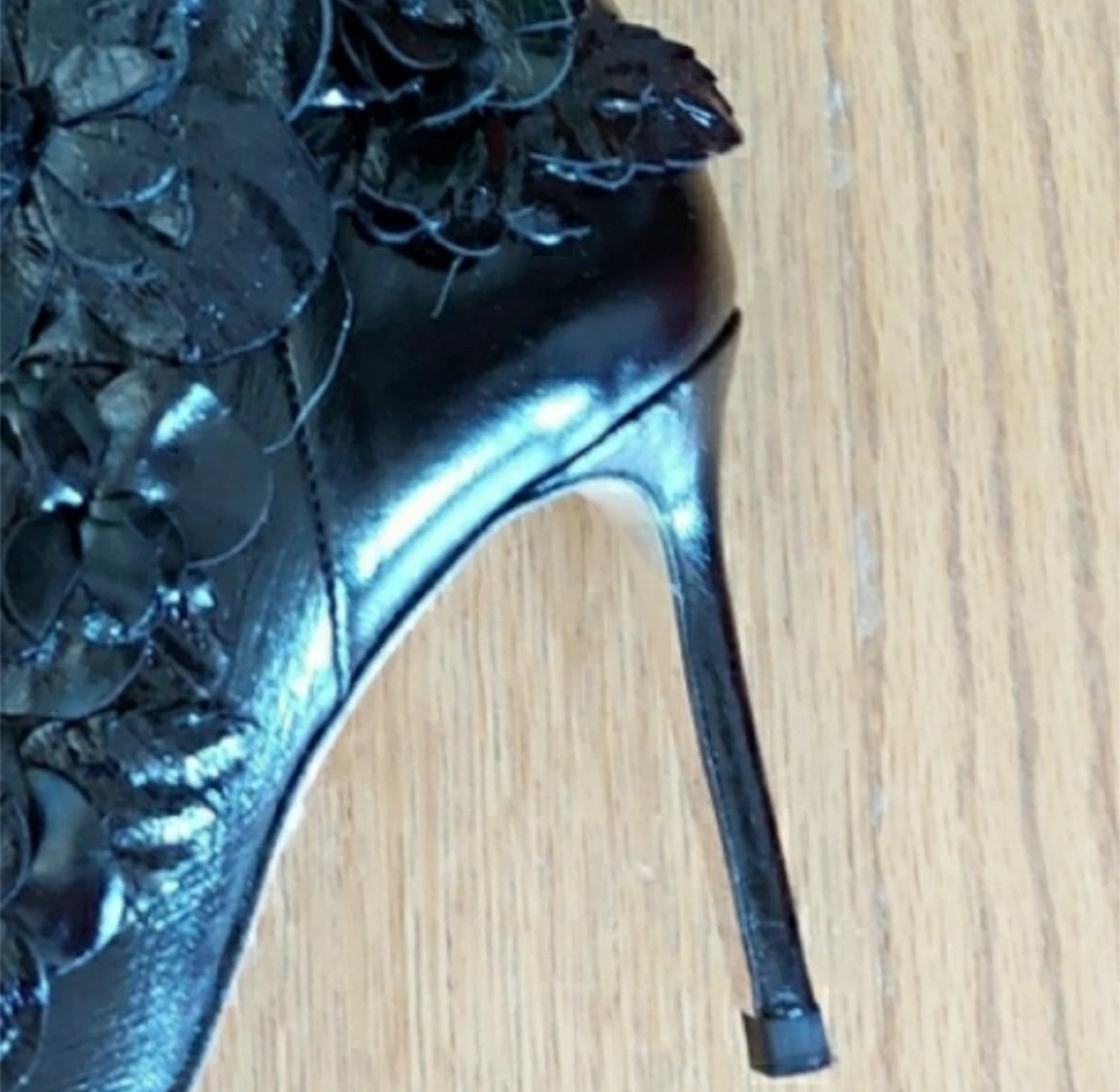 Zara Black Floral Ankle Boots - photo 4