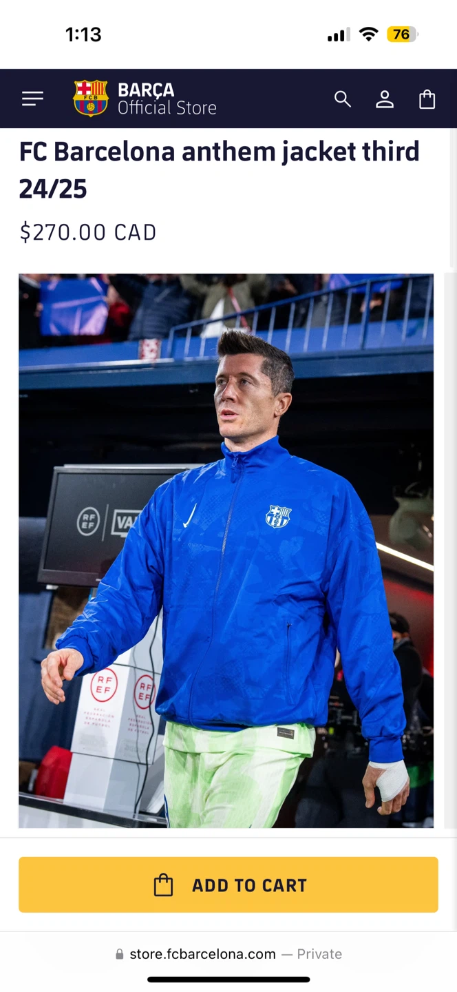 BNWT Nike Barcelona L Training Jacket
