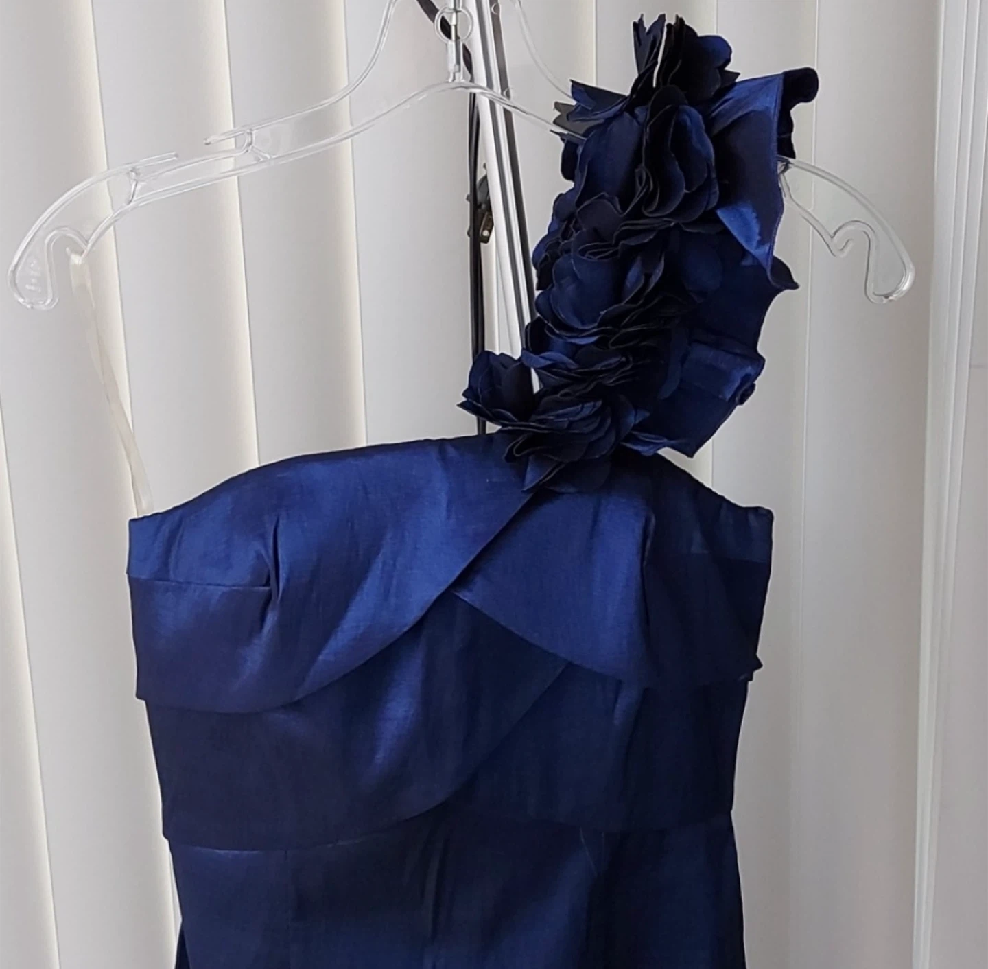 Navy Blue One-Shoulder Dress - photo 2