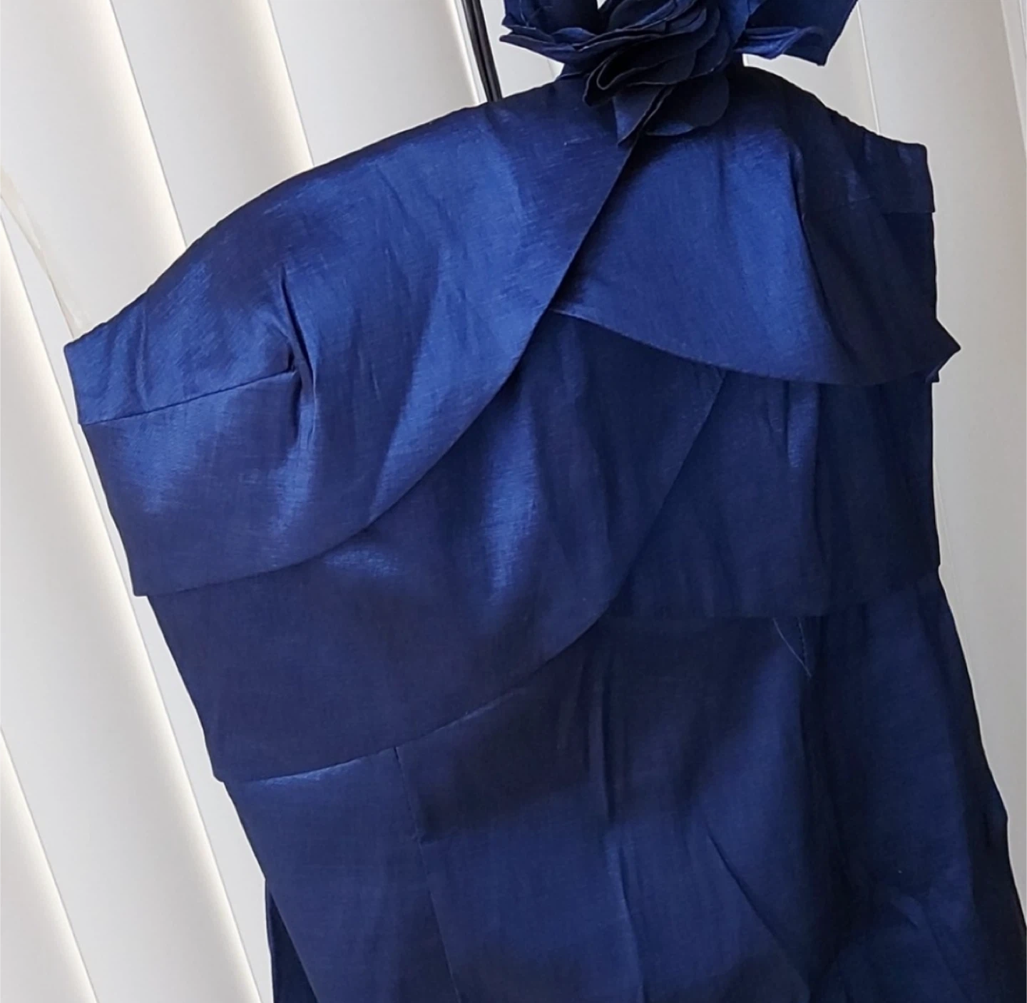 Navy Blue One-Shoulder Dress - photo 3