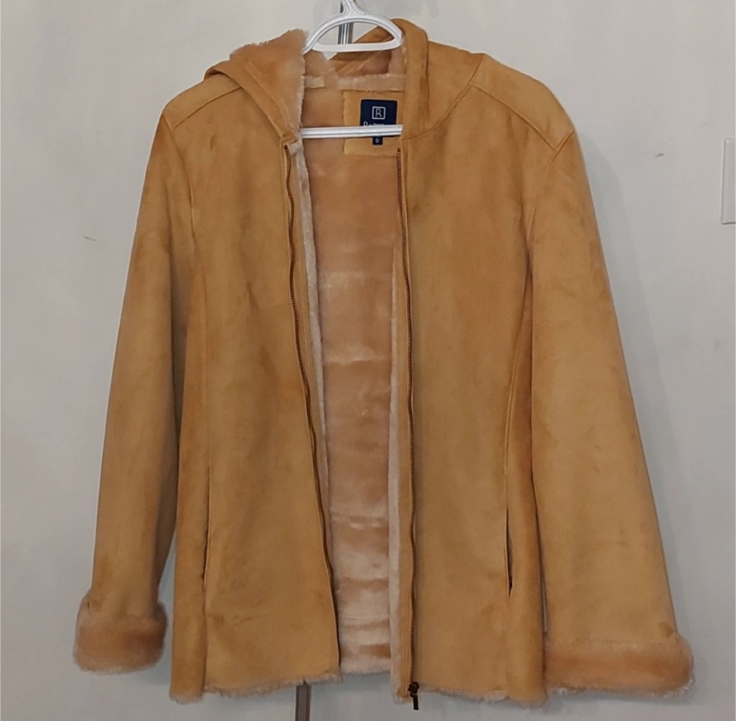 Chaps Faux Suede Hooded Jacket