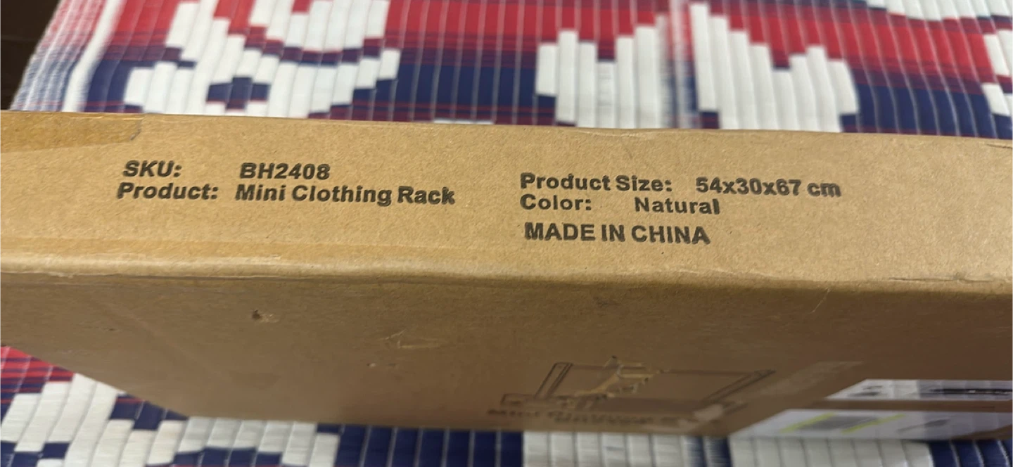 Mini Clothing Rack - Natural Wood-New in box