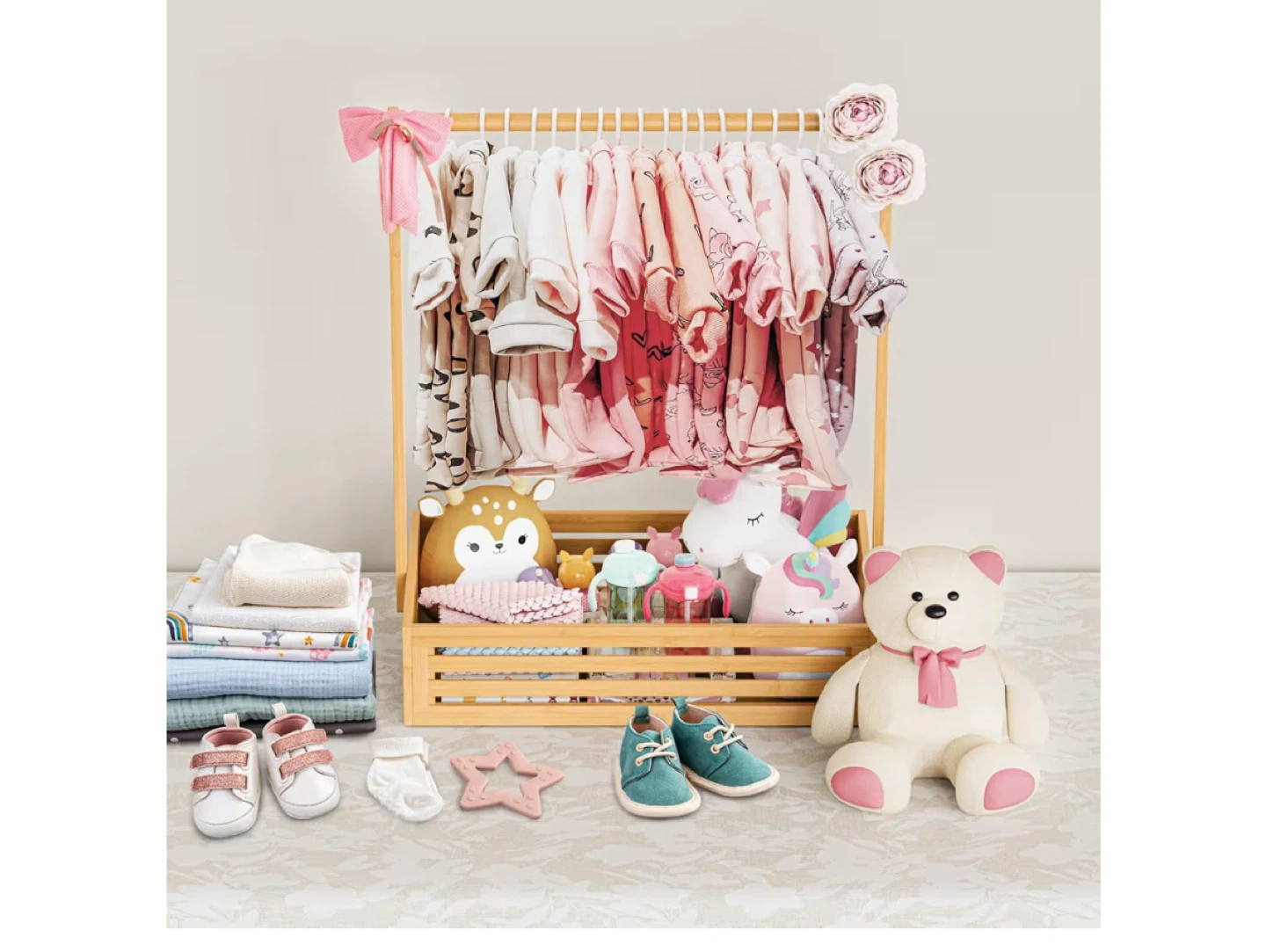 Mini Clothing Rack - Natural Wood-New in box - photo 4