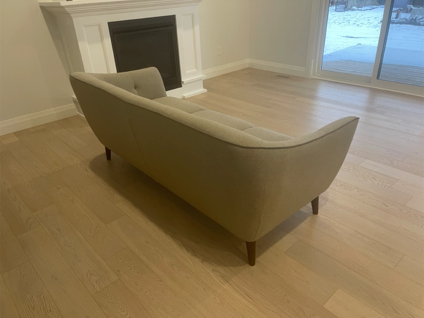 [Last Chance] Modern Beige 3-Seater Sofa – Leon’s, Like New - photo 4