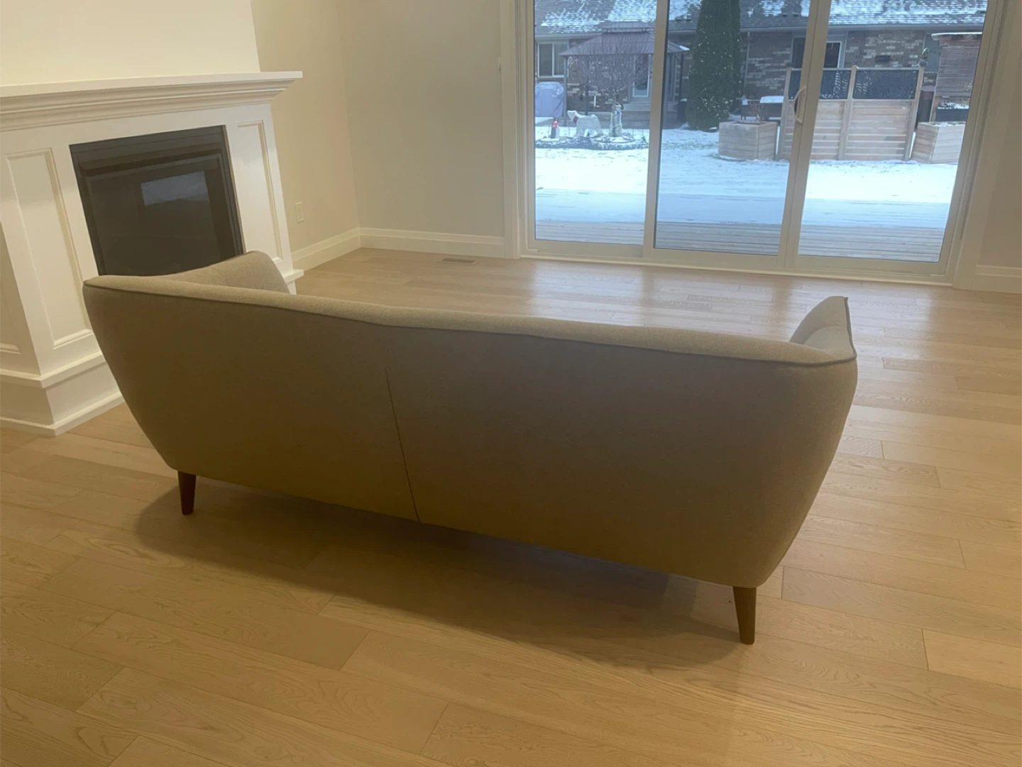 [Last Chance] Modern Beige 3-Seater Sofa – Leon’s, Like New - photo 3