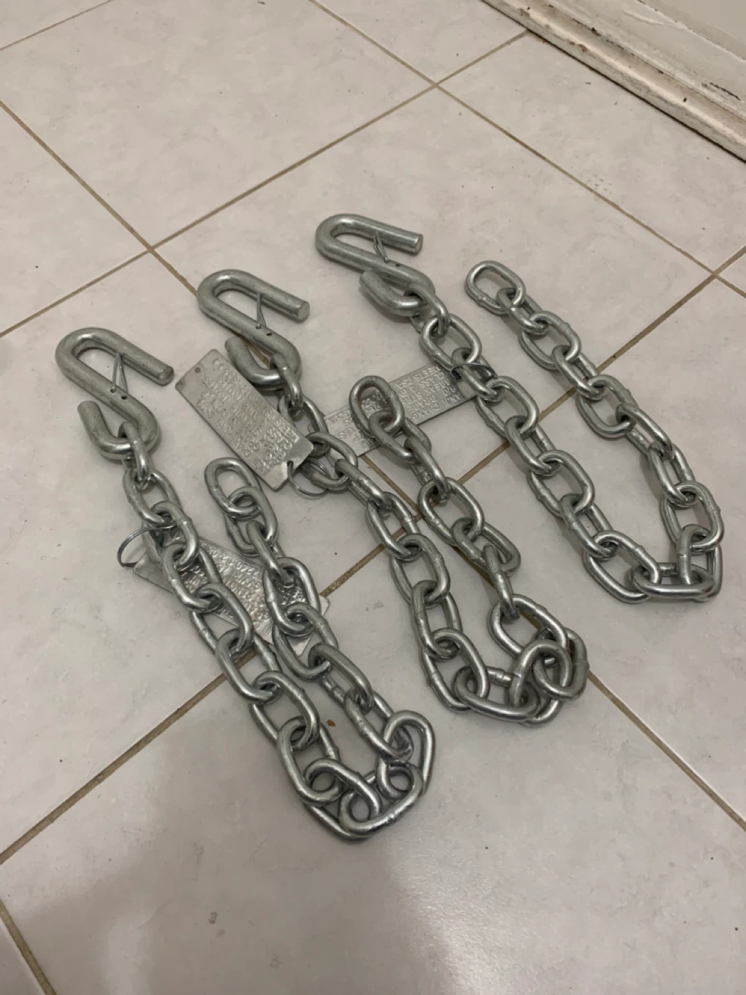 Heavy Duty Steel Safety Chains w/ Hooks – CSA Rated