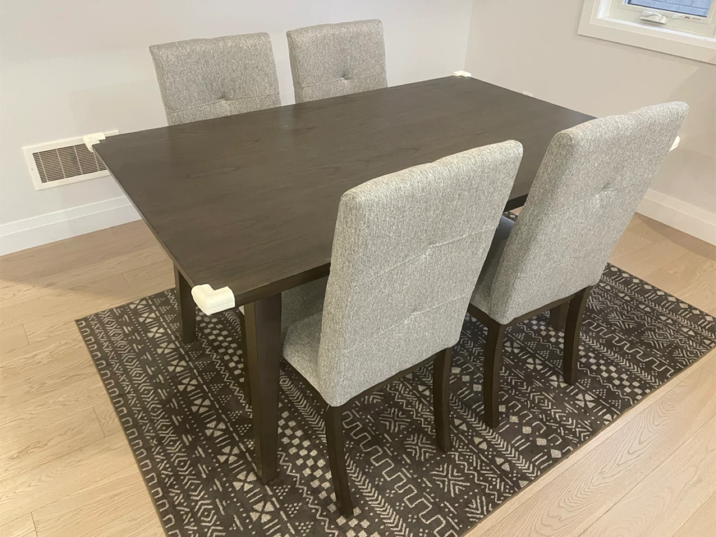 [Last Chance] Dark Brown Dining Table with 4 Chairs