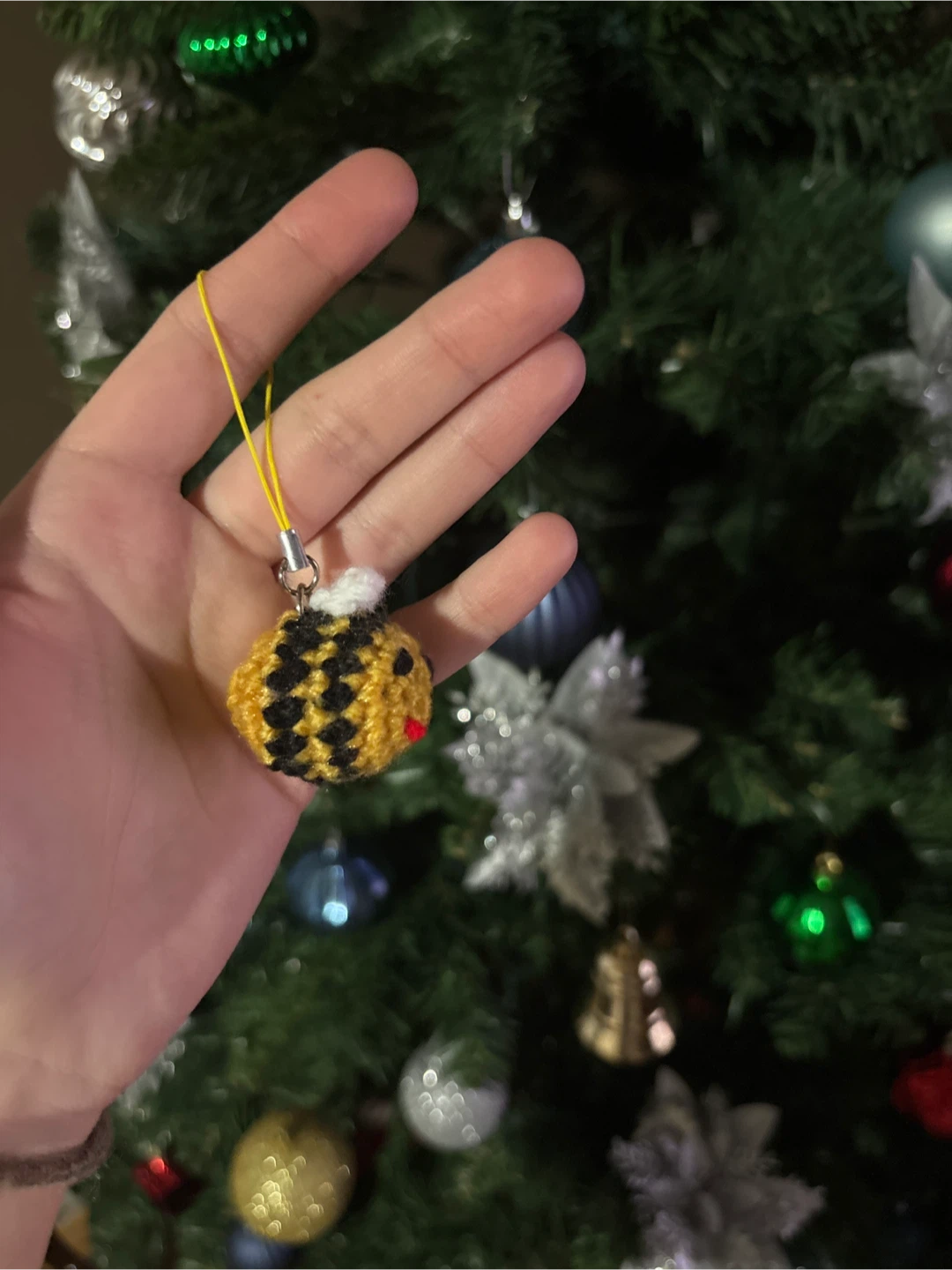 Crocheted Bee Christmas Ornament