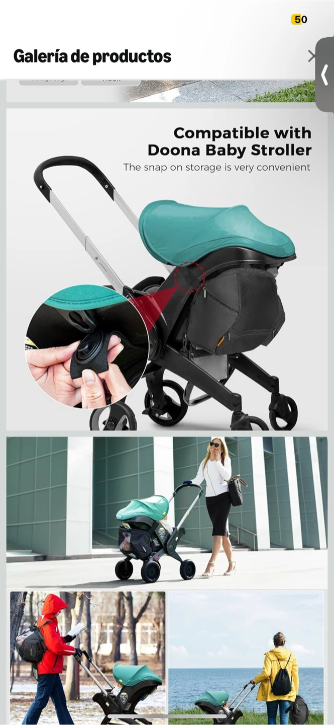 Baby Stroller Organizer Bag - Black - photo 3