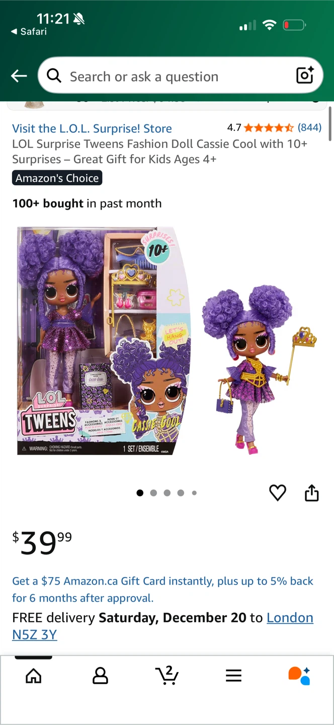 LOL Surprise Tweens Fashion Doll Cassie Cool