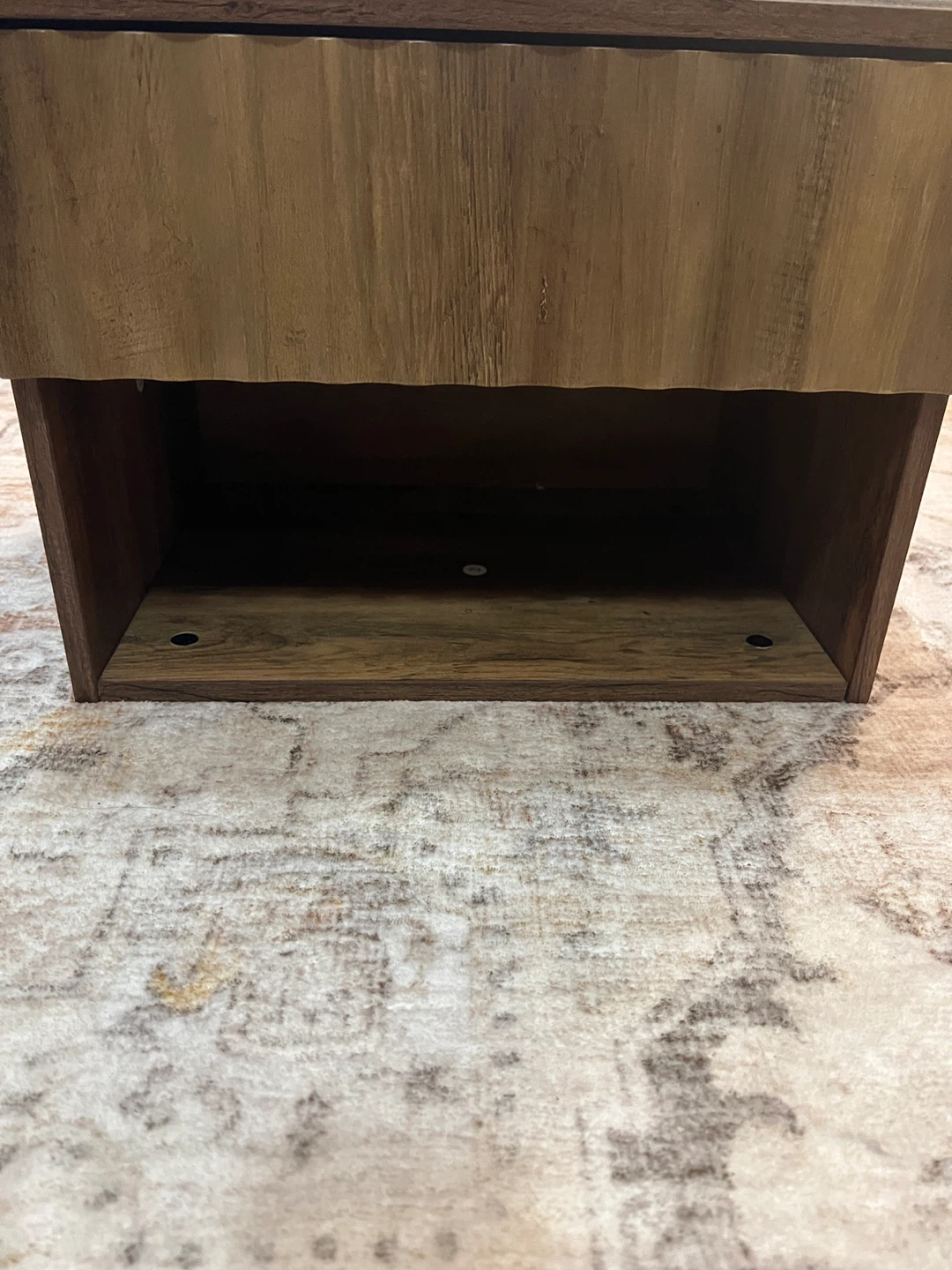 Brown Wood Floating Nightstand (ONE PIECE) - photo 4
