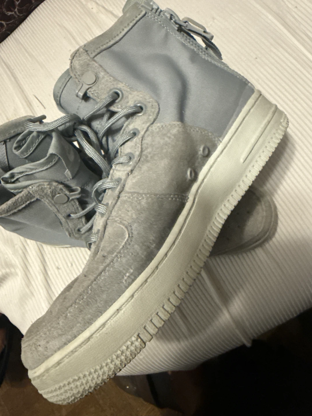 Nike Air Force 1 High Grey Sneakers - photo 2