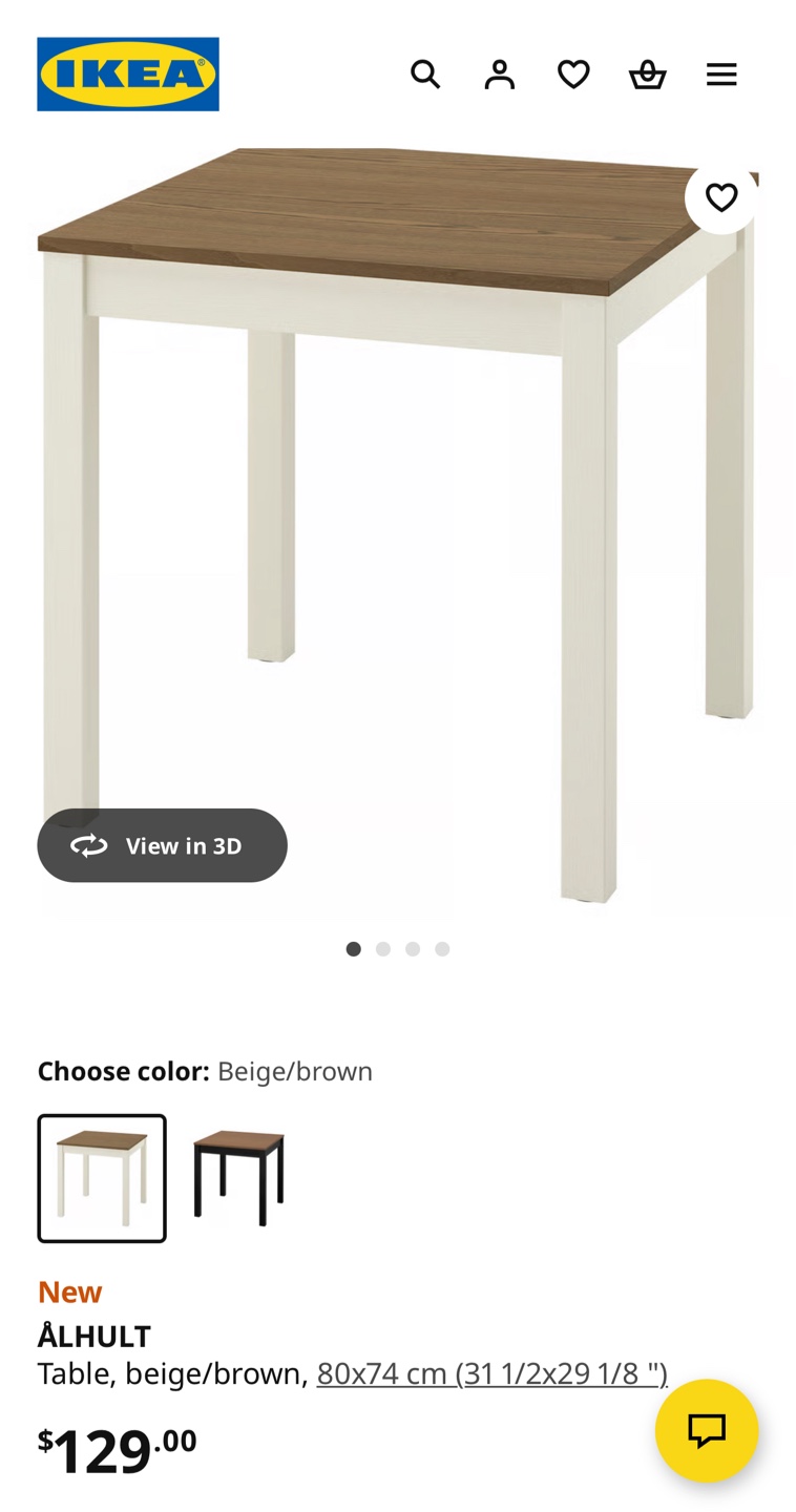 IKEA ÅLHULT Table - Beige/Brown