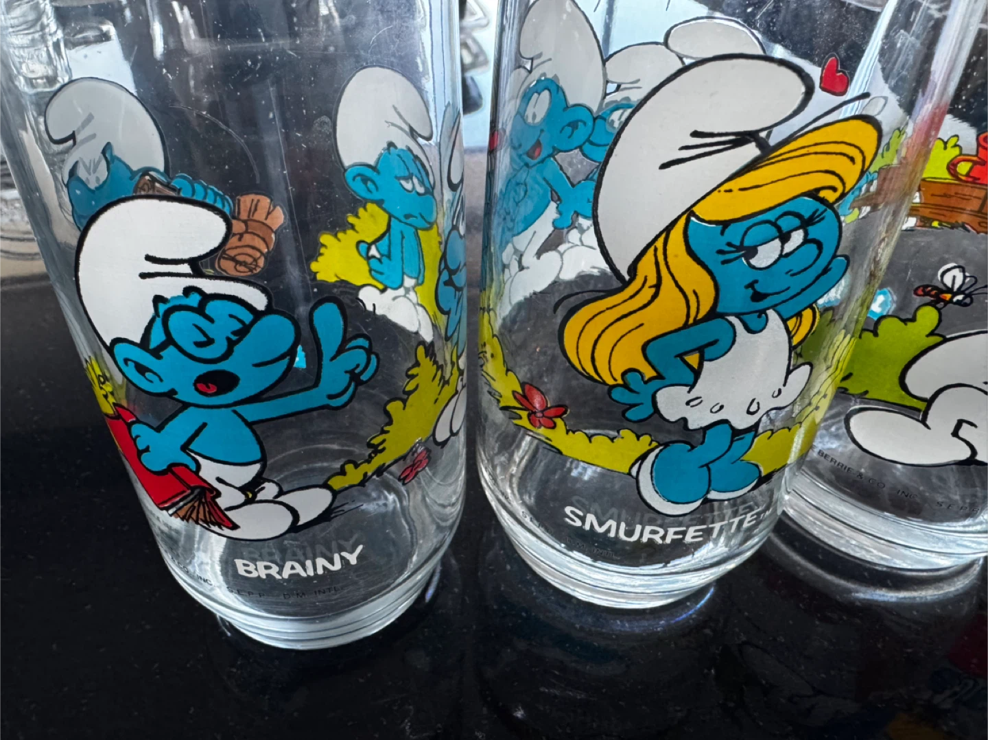 🥕 Vintage Smurf Drinking Glasses