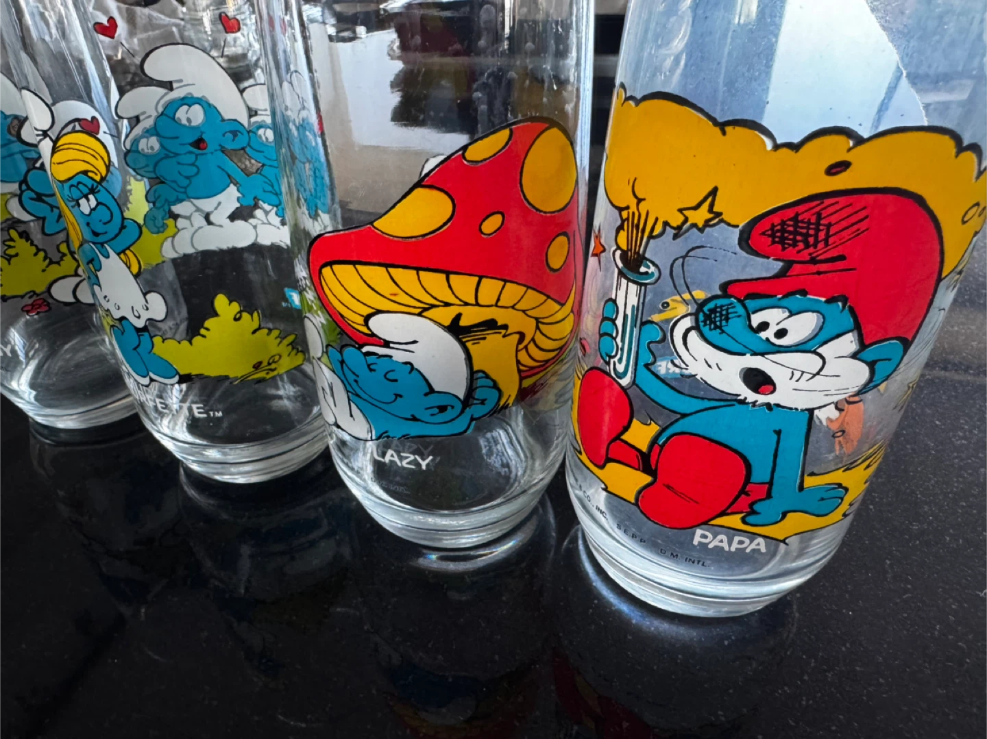 🥕 Vintage Smurf Drinking Glasses - photo 2
