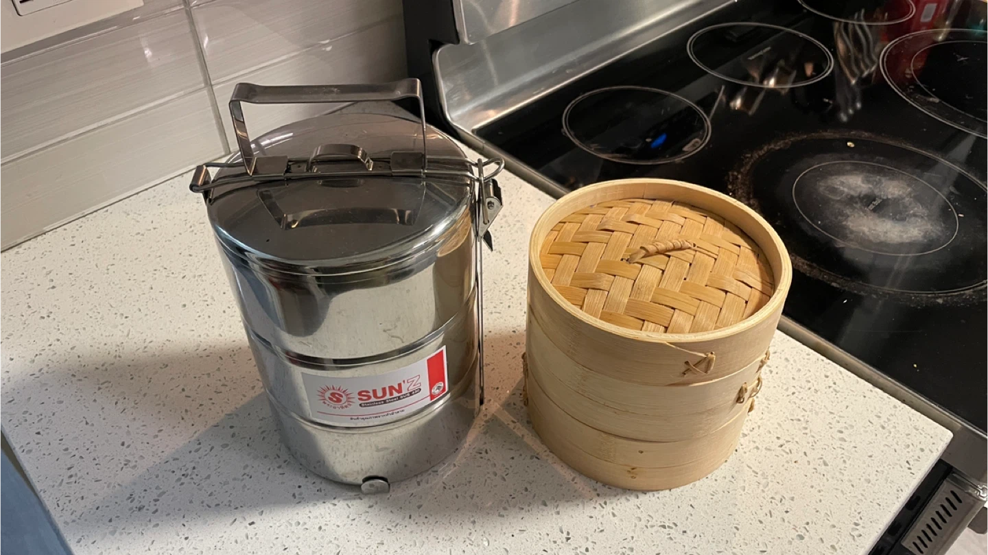 Stainless Steel Food Carrier & Bamboo Steamer - photo 5