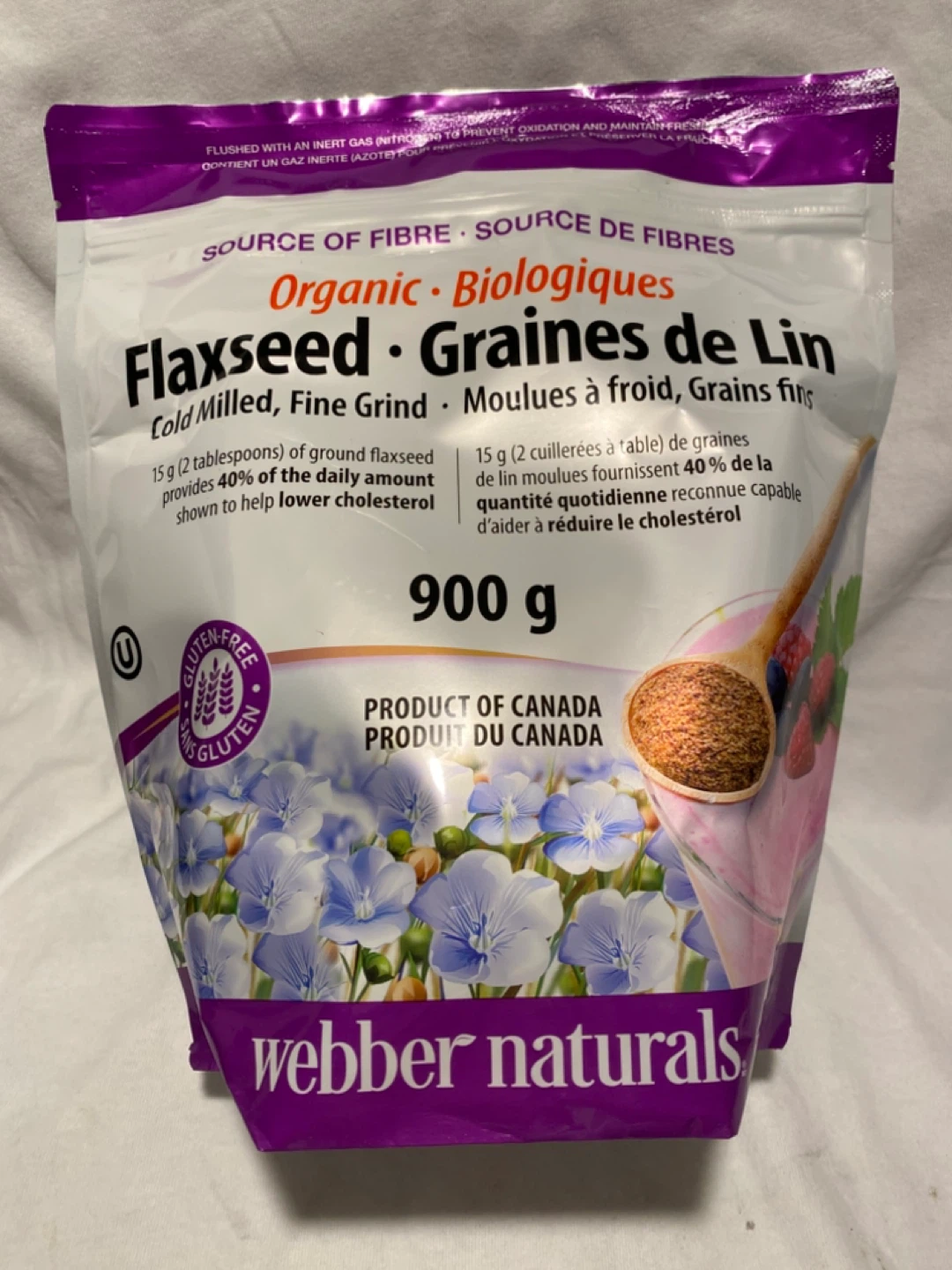 Webber Naturals Organic Flaxseed, 900g