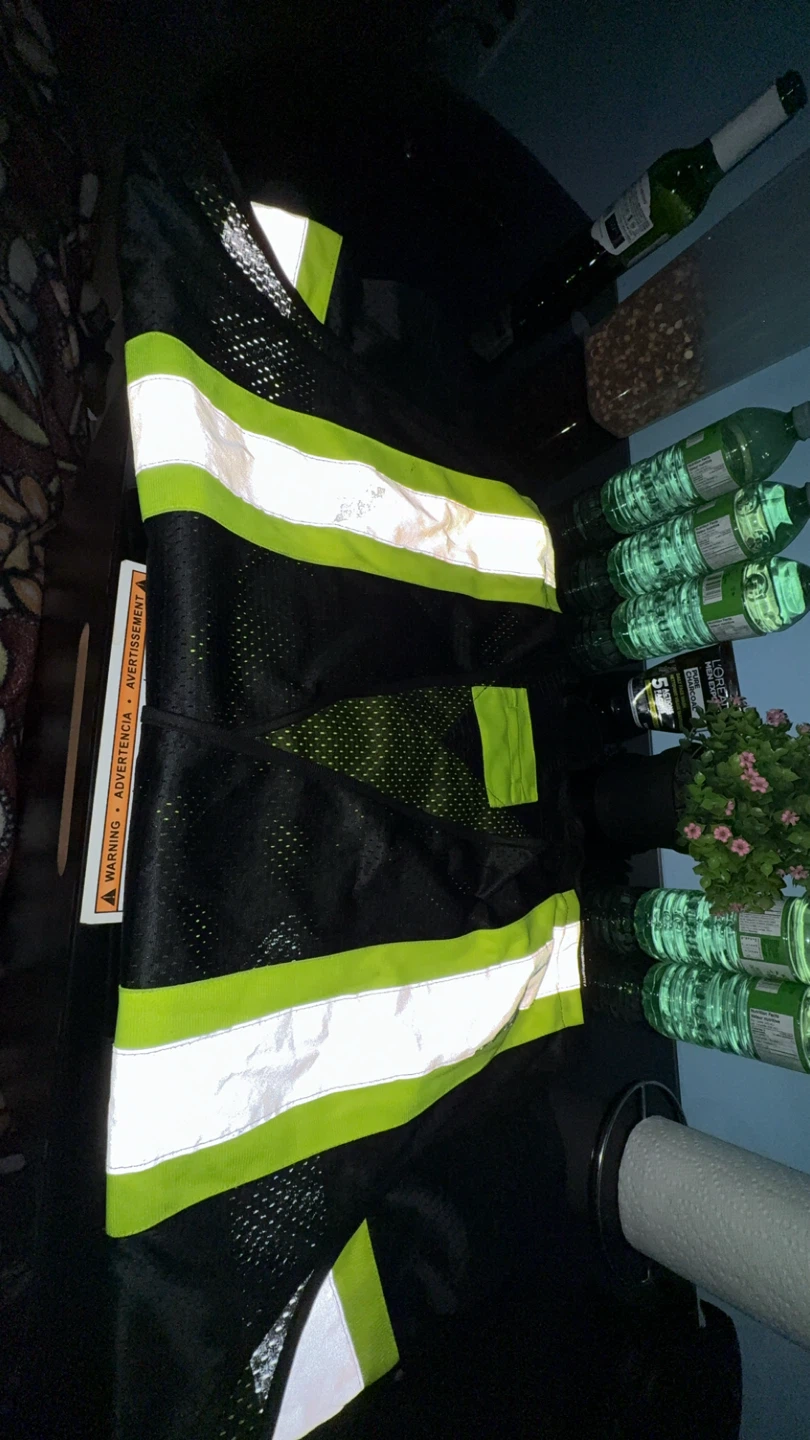High Visibility Safety Vest - Black & Green