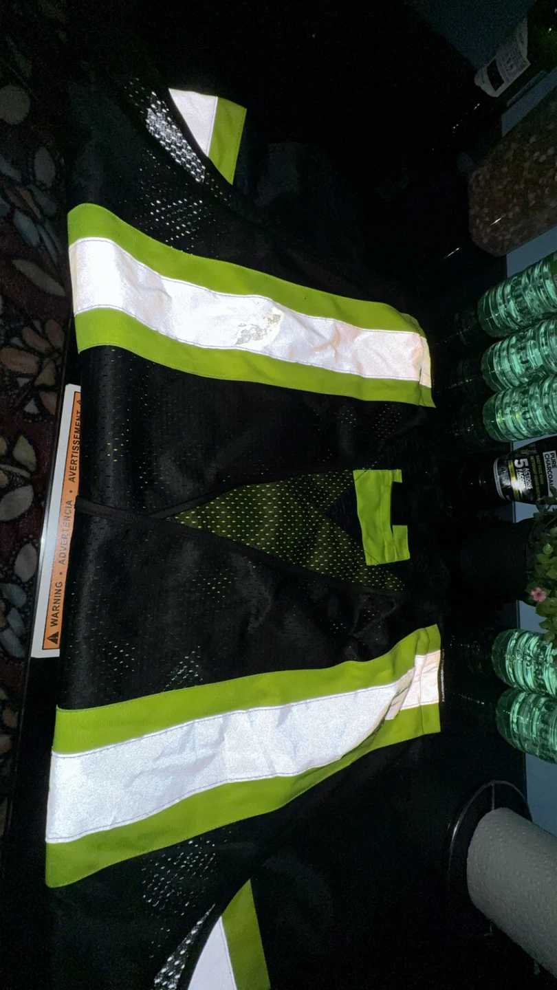 High Visibility Safety Vest - Black & Green - photo 2