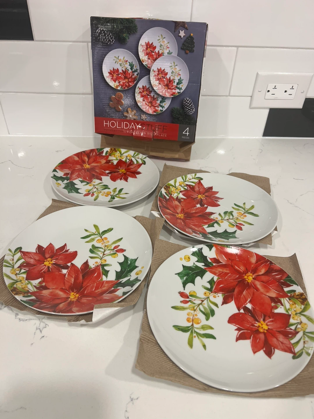 Holiday Stuff Porcelain Plates - Set of 4