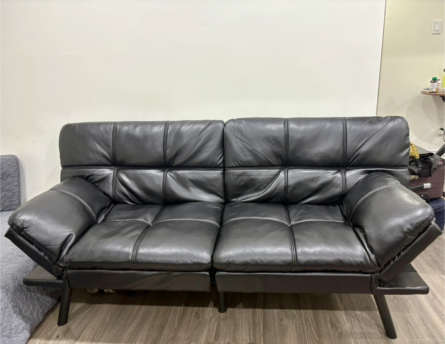 Black Futon Sofa Bed - Ideal Space Management - photo 4