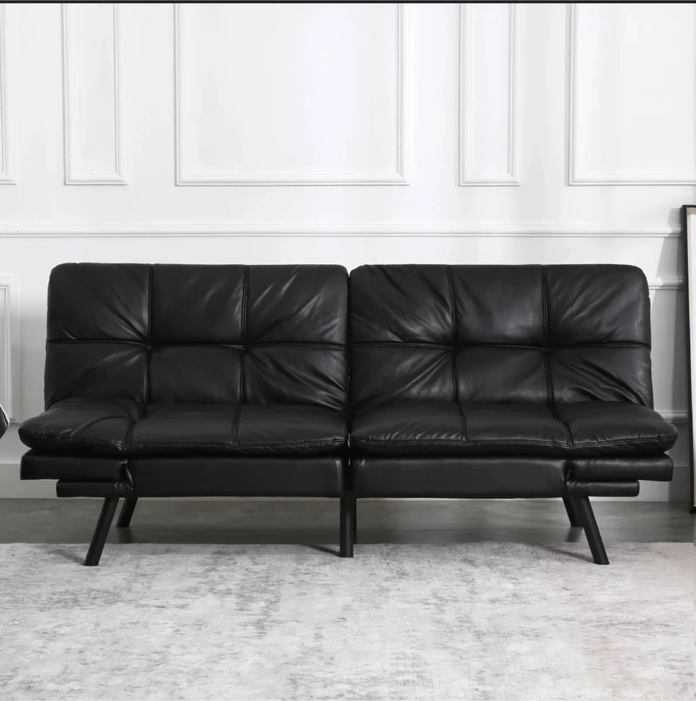 Black Futon Sofa Bed - Ideal Space Management - photo 2