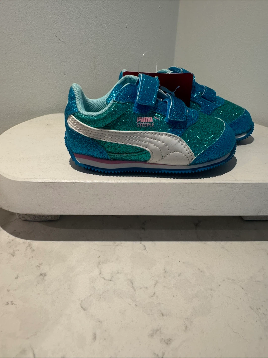 Puma Toddler Teal Glitter Sneakers - Size 5 - photo 2