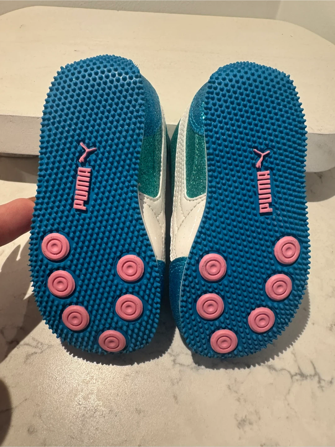 Puma Toddler Teal Glitter Sneakers - Size 5 - photo 5