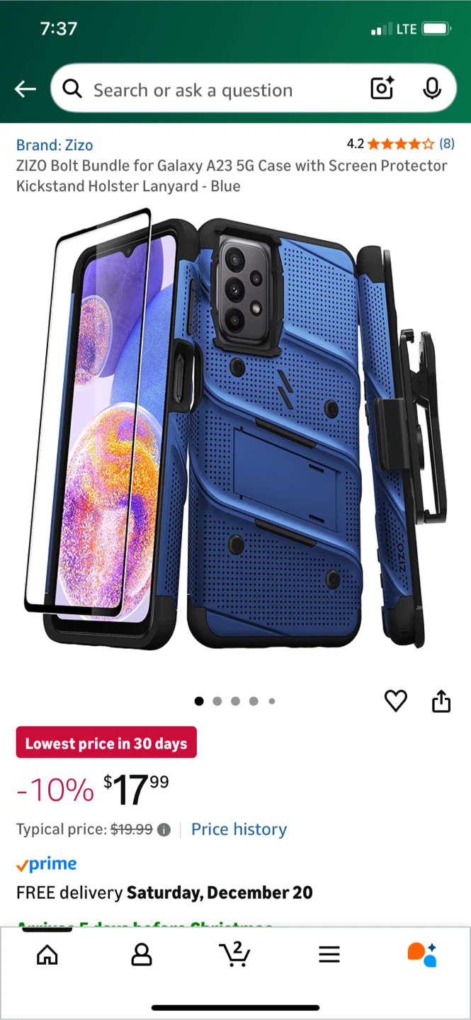 ZIZO Bolt Bundle Galaxy A23 5G Case - Blue
