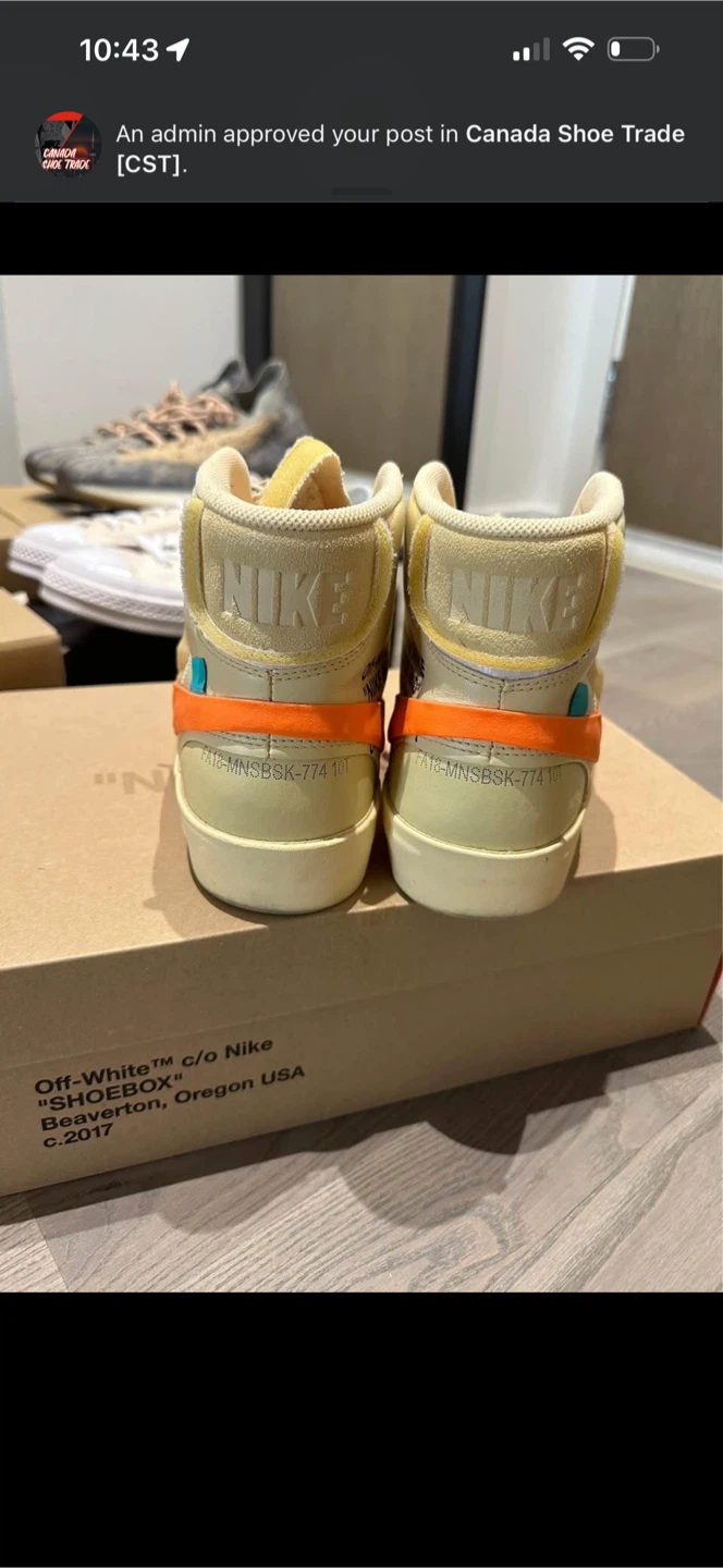 Nike Blazer Mid Off-White, Size 10.5 Hallows Eve - photo 2