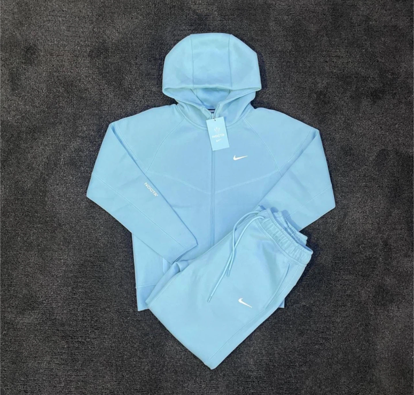Nike NOCTA Light Blue Tracksuit Set (Hoodie + Sweatpants)