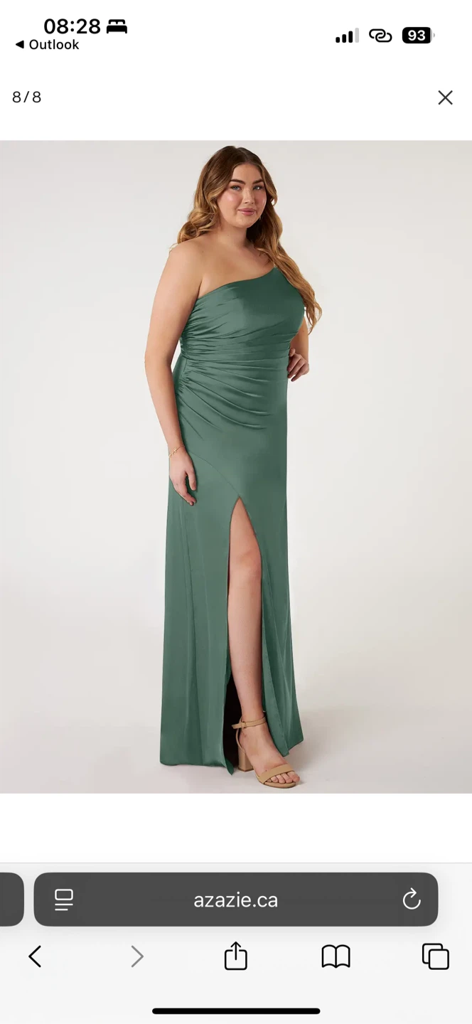 Azazie Sage Green eucalyptus Dress size 20 and 22 - photo 3