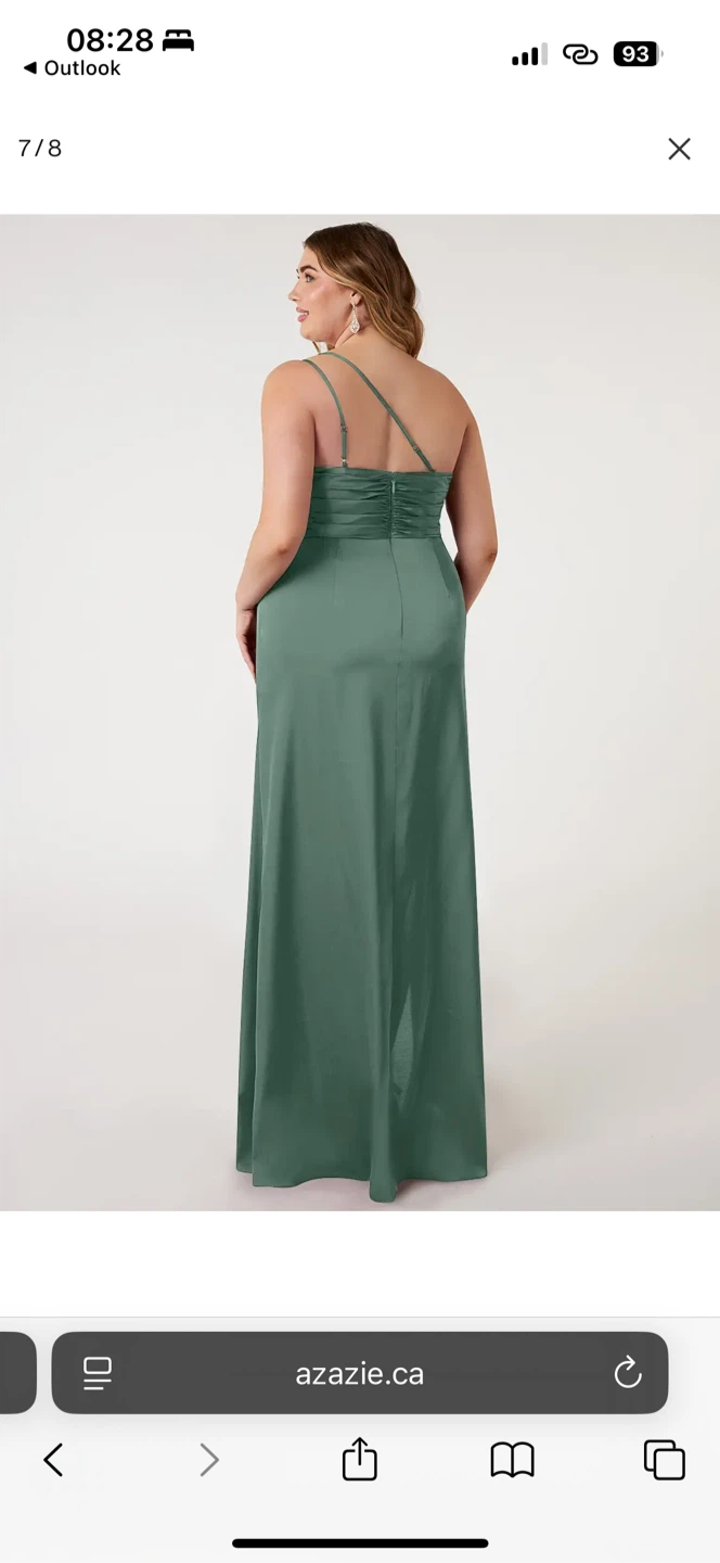 Azazie Sage Green eucalyptus Dress size 20 and 22 - photo 2