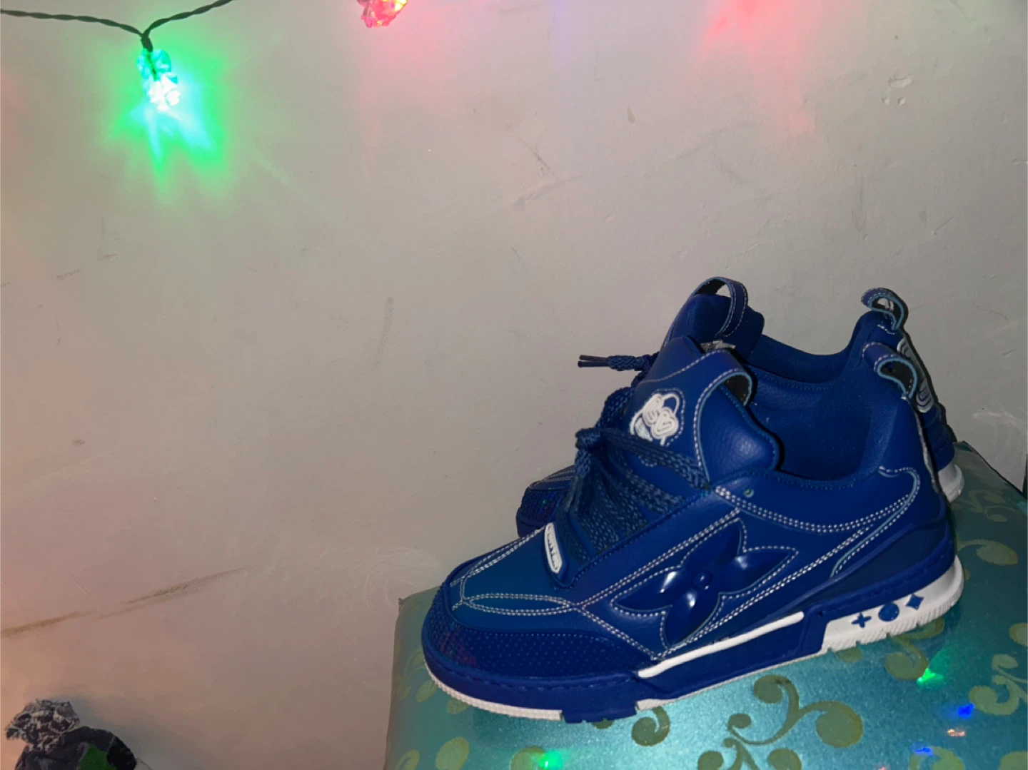 Blue LV Trainer Sneakers