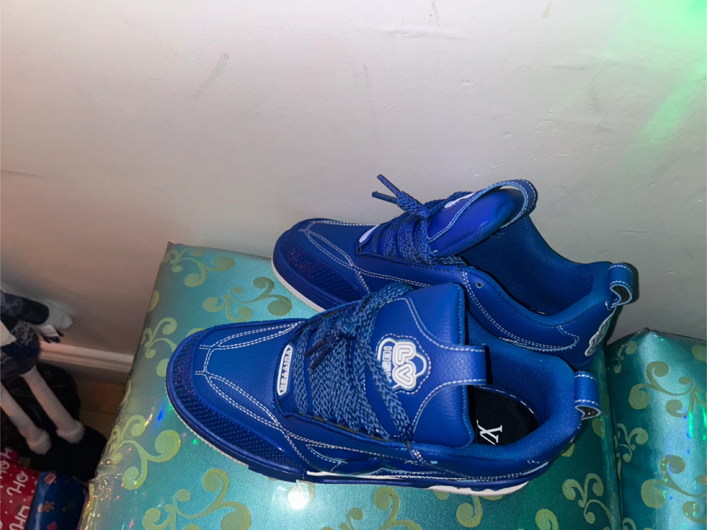 Blue LV Trainer Sneakers - photo 2