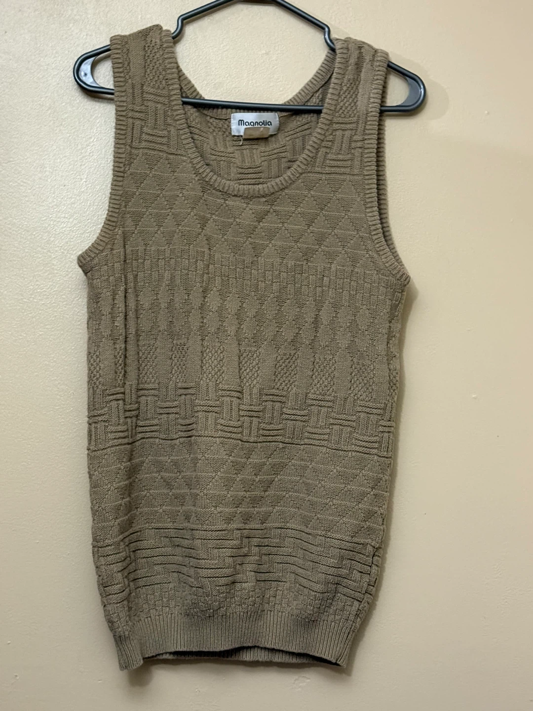 Magnolia Beige 100% Cotton Vest (Large)