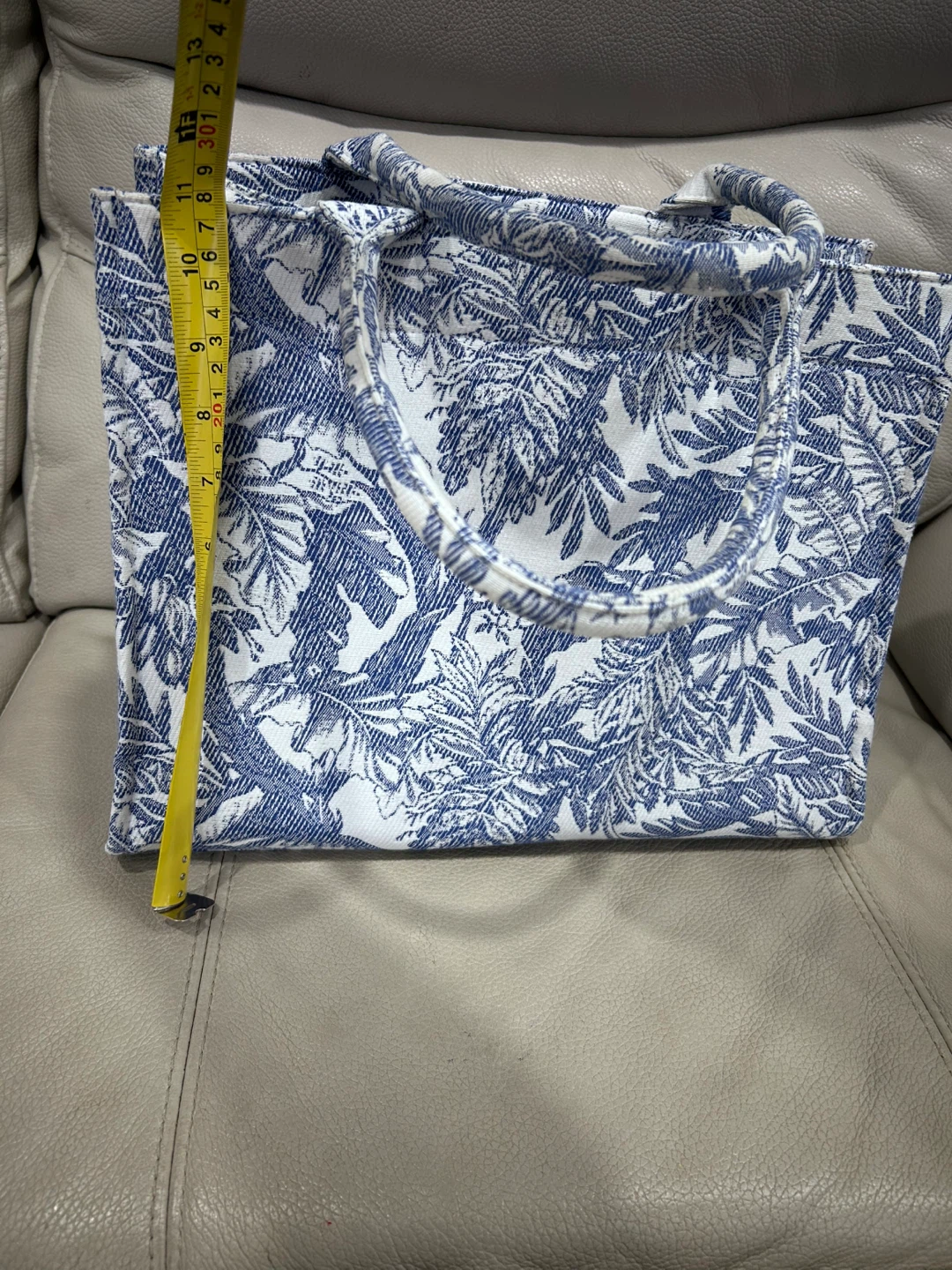 Aritzia Tote Bag - Blue & White Pattern - photo 2