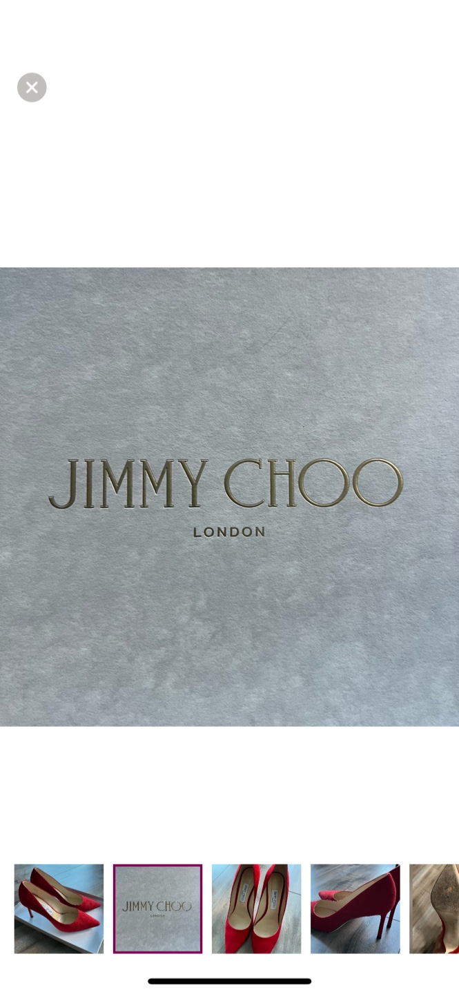 Jimmy Choo Romy Red Suede Heels 8.5 - photo 4