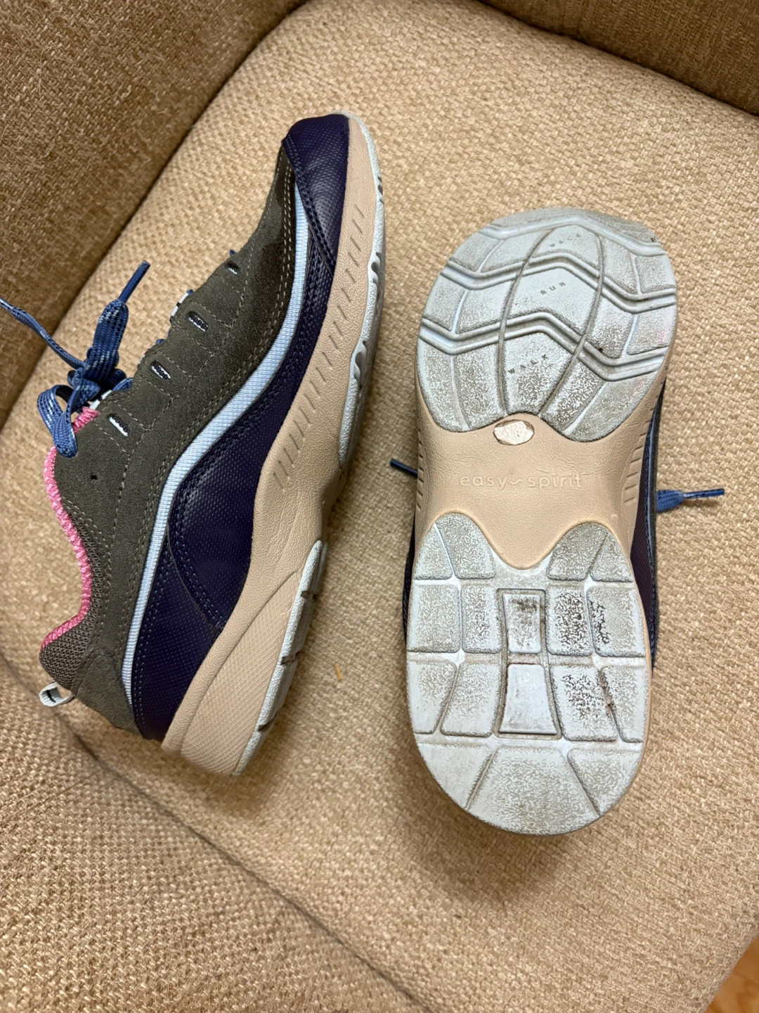Easy Spirit Walk Run Gray/Pink Shoes Size 8 1/2 - photo 4