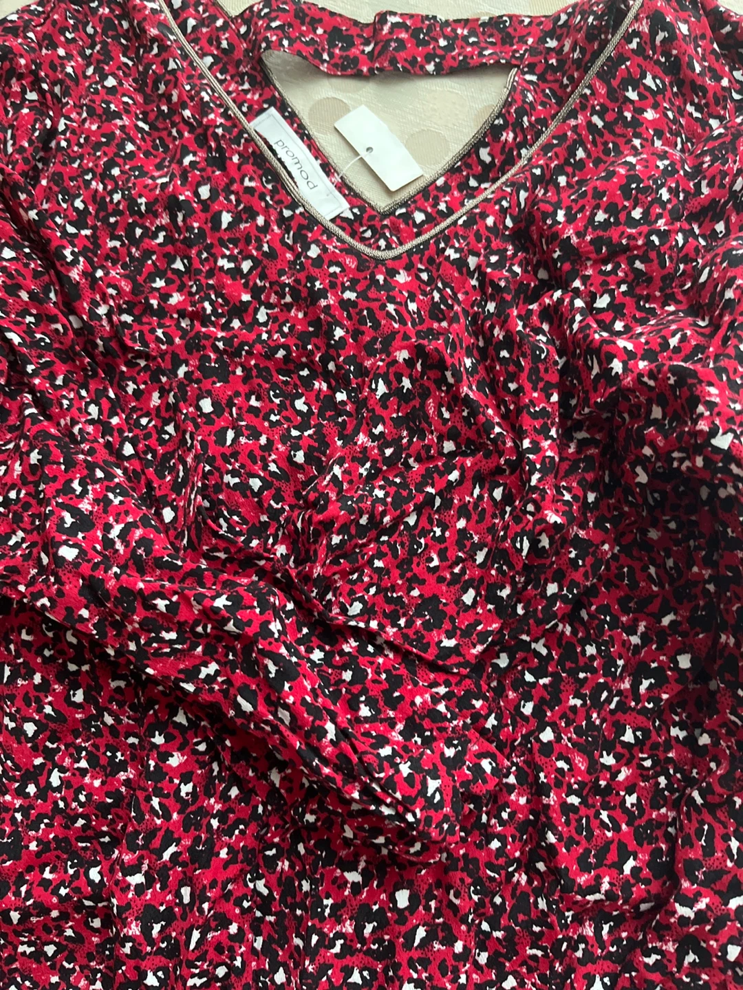 Promod Red Animal Print Blouse - photo 2