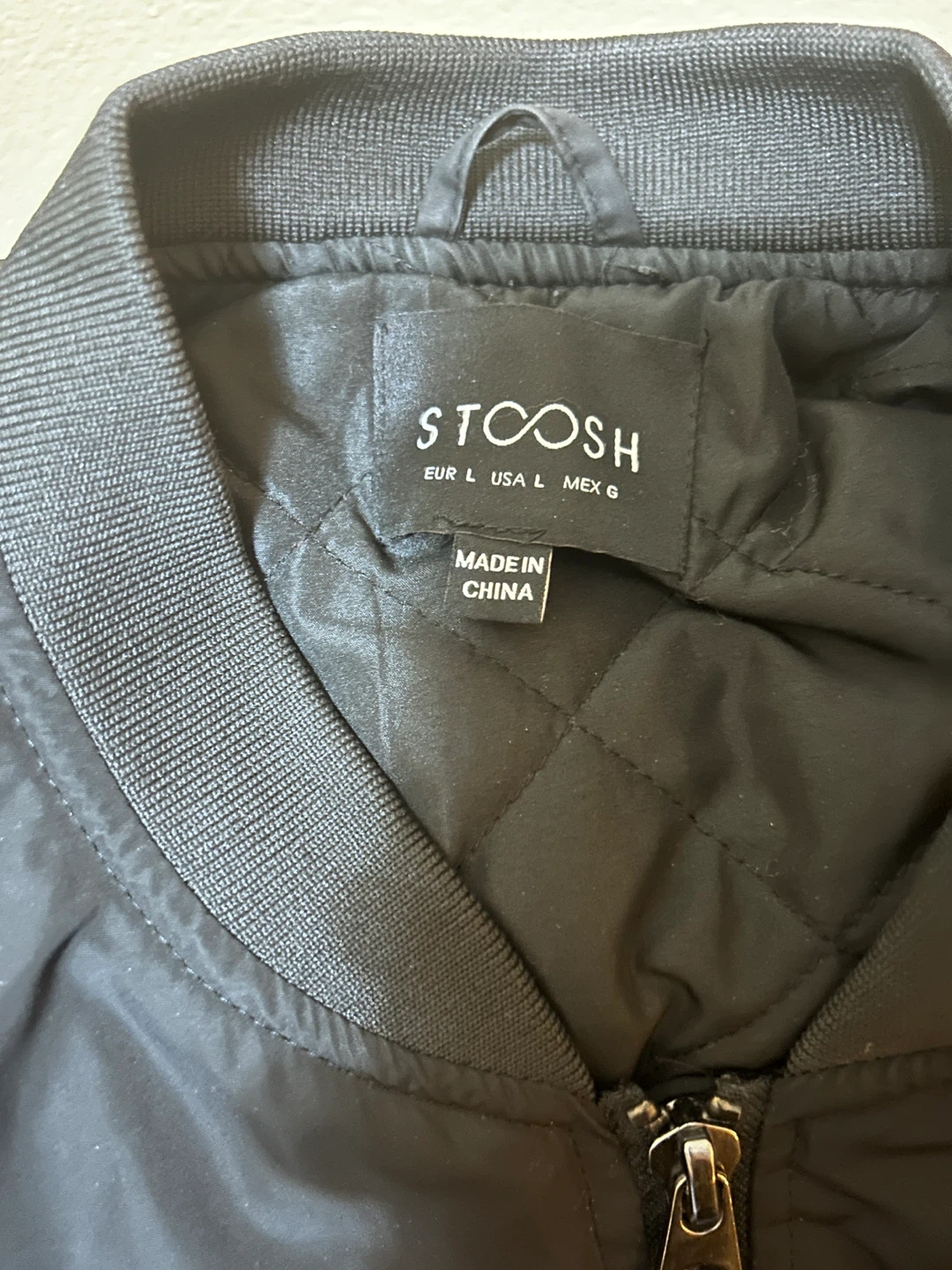 Stoosh Ladies Black Bomber Jacket - Size L - photo 3