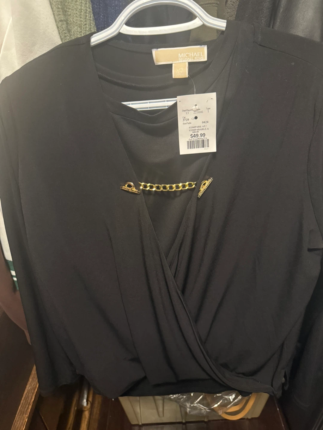 Michael Kors Black Top - Size L